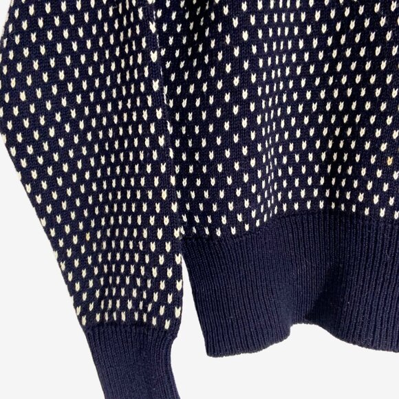 Vintage ESPRIT Navy and White Fair Isle Sweater / Cotton, Wool, Angora / Small - Picture 11 of 11